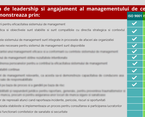 Capacitatea de leadership si angajament al managementului de cel mai inalt nivel