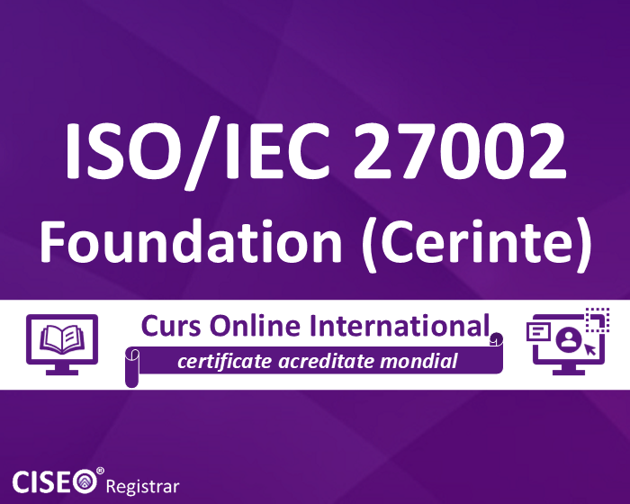ISO/IEC 27002 FOUNDATION Online Course (Information security controls)