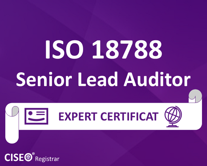 ISO 18788 SENIOR LEAD AUDITOR CERTIFICAT