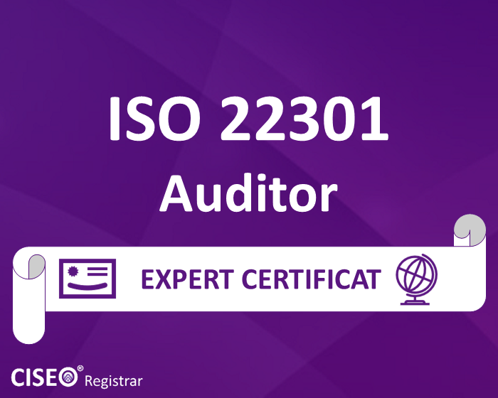ISO 22301 AUDITOR CERTIFICAT