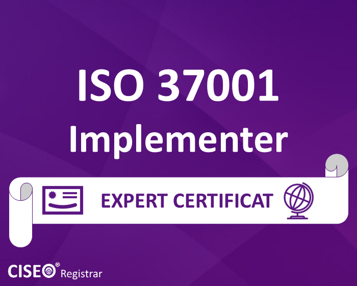 ISO 37001 IMPLEMENTER CERTIFICAT
