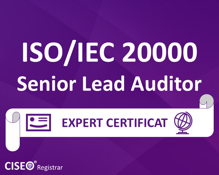 ISO/IEC 20000 SENIOR LEAD AUDITOR CERTIFICAT
