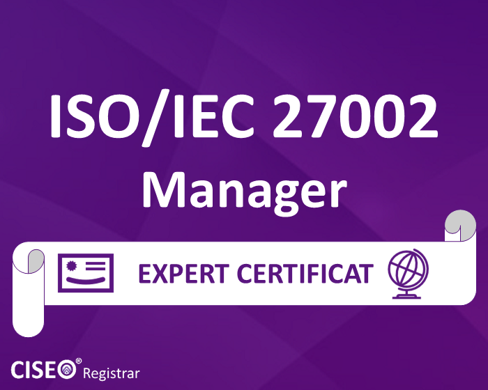 ISO/IEC 27002 MANAGER CERTIFICAT